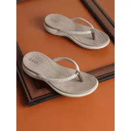 Elle Women's Grey Thong Wedges-picture-37