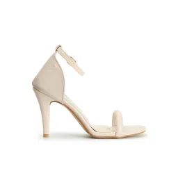 Elle Women's Nude Ankle Strap Stilettos image 3