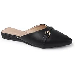 elle Women's Pointed Toe Stylish Comfort Mule Shoes-picture-14