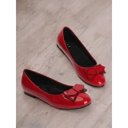 Elle Women's Red Flat Ballets-picture-37