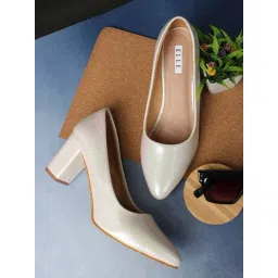 Elle Women's Silver Casual Pumps-picture-37