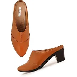 elle Women's Slip-On Block Heel Mules-picture-36