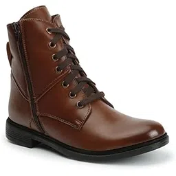 elle Women's Solid Comfortable Lace-up Boots for Party Casual Festive Use I El-daz-wn-138 Tan Fashion-picture-12