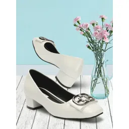 Elle Women's White Casual Pumps-picture-35