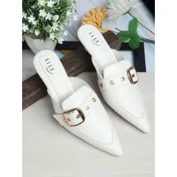 Elle Women's White Mule Shoes-picture-45