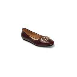 ELLE Womens Wine Color Solid Comfortable Party Wear Flats-picture-33