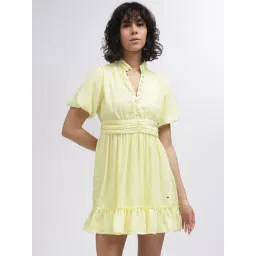 Elle Yellow Fit & Flare Dress-picture-42