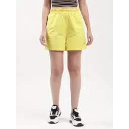 Elle Yellow Flared Fit Shorts-picture-16