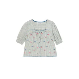 Elle Kids Blue & Grey Checks Top-picture-36