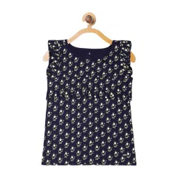Elle Kids Blue Cotton Printed Top image 1
