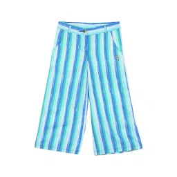 Elle Kids Blue Cotton Striped Trousers-picture-20