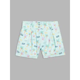Elle Kids Kids Blue & Purple Cotton Printed Shorts-picture-30