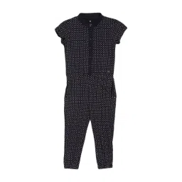 Elle Kids Navy Cotton Printed Jumpsuits-picture-44