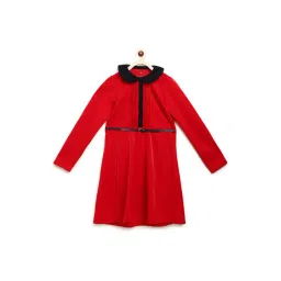 Elle Kids Red & Navy Regular Fit Dress-picture-31