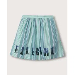 elle kids Striped Skirt with Embellished Text-picture-14