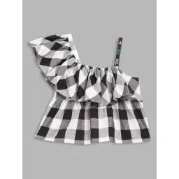 Elle Kids White & Black Chequered Top-picture-20