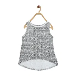 Elle Kids White & Black Cotton Printed T-Shirt-picture-40