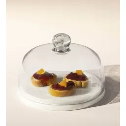 ellementry Baker White Marble Cloche with Marble Base-picture-29