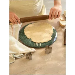 Ellementry Verde Green & Brown Marble 25.5 cm Chakla & Belan with Stand-picture-39