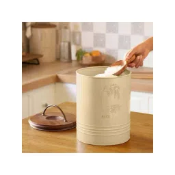 ellementry White Metal Container with Lid (5000 ml) - Set of 1-picture-43