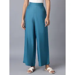 elleven Women Blue Ethnic Palazzos-picture-29