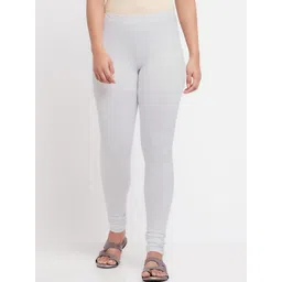 elleven Women Shimmer White Solid Churidar-picture-27