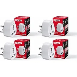 elleys' Elleys Zico 3 pin Socket US Converter for India (USA, UK, China) Australia to India Plug Converter - Type D Plug Adapter 6A / 13amp - 240V 2pin 3pin Socket Travel Adapter for Home, Office - 4 Pcs-picture-10