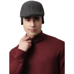 ELLIS Men Black & Grey Ascot Cap-picture-25