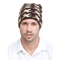 ELLIS Men Brown & Beige Woolen Beanie-picture-27