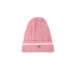 ELLIS Women Pink Self-Design Beanie-picture-38