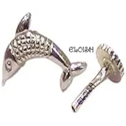eloish 92.5 Sterling Silver Dolphin Design Nose Pin for Women. Cute Fish Design 92.5% Pure Silver Nose Pin for Girls with Back Push (SILVER ORNAMENTS : 0.100 GRAMS)-picture-20