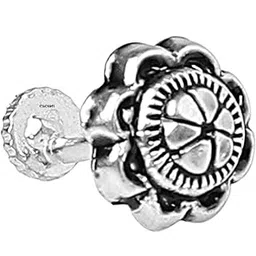 eloish 92.5 Sterling Silver Nose Pin for Women, 92.5% Pure Silver Nose Pin for Girls (Back Push Style) (SILVER ORNAMENTS : 0.100 GRAMS)-picture-10