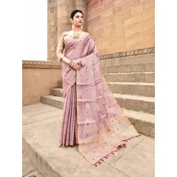 elora Polka Dot Woven Design Zari Saree-picture-26