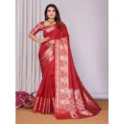 Elora Red Woven Saree-picture-12
