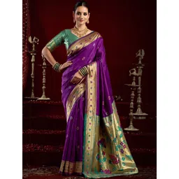 elora Woven Design Silk Blend Designer Paithani Saree-picture-12