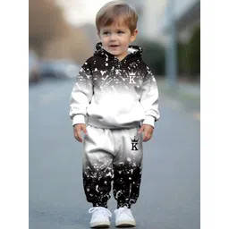 ELPIXIE FASHION Kids Abstract Printed hooded Sweatshirt With Trousers-picture-35