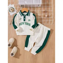 ELPIXIE FASHION Kids Printed Polo Collar Long Sleeves Sweatshirt With Jogger-picture-38