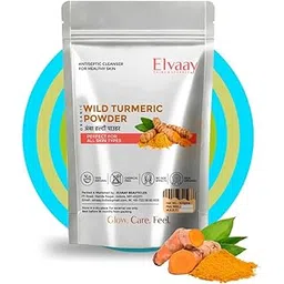 Elvaay Herbal Wild Turmeric Powder, Detan Body Wash, Skin Pack for Men & Women, Ubtan Scrub, 100g-picture-35