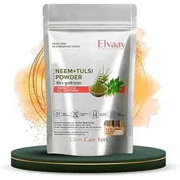 Elvaay Neem Tulsi Powder | Tan Removal Body Scrub for Women | Deep Exfoliation | नीम तुलसी स्किन केयर | 100g-picture-33