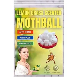 Elysian Lemon Grass Fragrance Naphthalene Balls - 500gm | Effective Insect Repellent | Mothballs for Cupboards, Bookshelves & Toilets | Fresh Scented Finail ki Goli for Home-picture-27