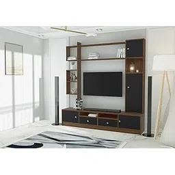 Elysian Media Engineering Wood Tv Entertainment Unit Set Top Box Stand/Tv Cabinet with Shelves for Books & Décor Display Unit Bed Living Room 50 Inches (Walnut & Black) | DIY (Do it Yourself)-picture-12