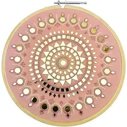 Embroiderymaterial Mandala Art/Lippan Art Embroidery Kit for Beginners, Kids & Adult with Pritend Fabric/Clothes, Instruction Paper, Needles & All Other Material Included-picture-16