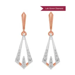 Emori 14k Rose Gold & Lab Grown Diamond Rhombus Delight Drop Earrings-picture-23