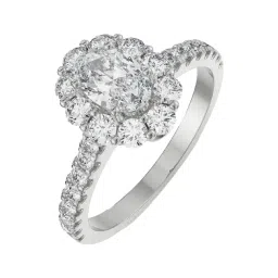 Emori 14k White Gold & Diamond Floral Halo Engagement Ring-picture-18