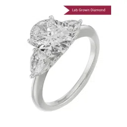 EMORI 14k White Gold Lab Grown Diamond Solitaire Ring for Women-picture-40