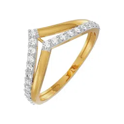 Emori 14k Yellow Gold & Diamond Divine V Ring-picture-34