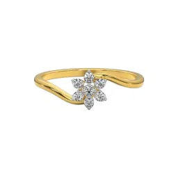 EMORI 14k Yellow Gold Lab Grown Diamond Minimal Ring for Women-picture-35