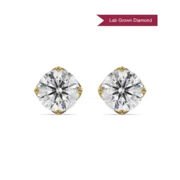 EMORI 18k (750) Yellow Gold 1.5 CT Timeless Solitaire Lab Grown Diamond Studs for Women-picture-30