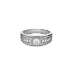 emori Women White Gold Lab Grown Diamond-Studded Ring-picture-11