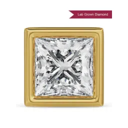 EMORI Yellow Gold 0.5 CT Solitaire Lab Grown Diamond Studs for Men-picture-20